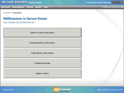 Secure Eraser  - Software zur Datenlöschung